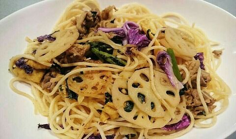 蓮根パスタ