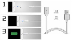 マグネット式充電スマホケーブル2