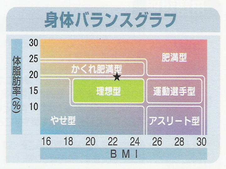 身体バランスグラフ ちょい悪オヤジ製造 健康ダイエット
