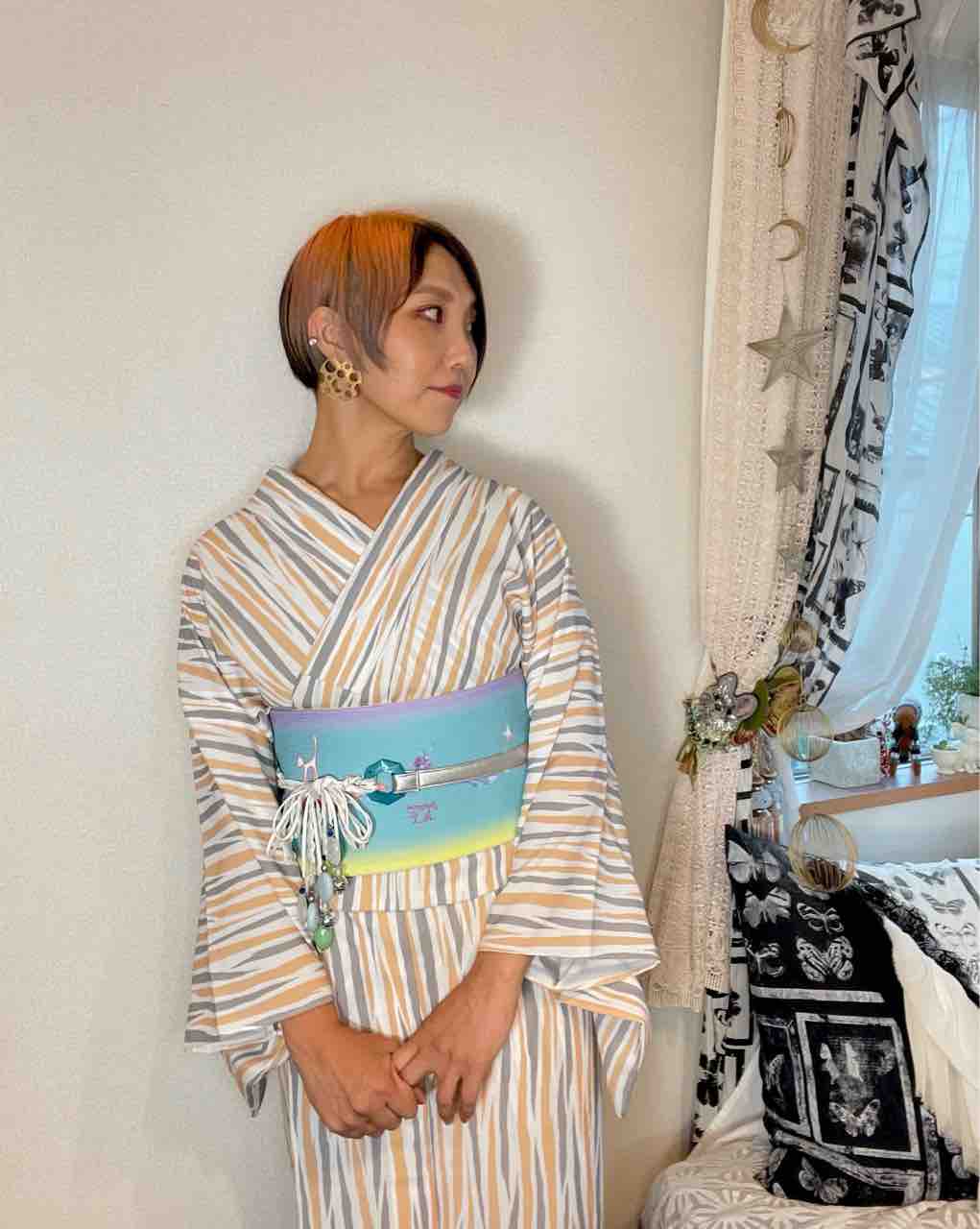 CHOKO GGGキャット半幅帯 CHOKO×Rui 「Cherry pick」 半幅帯 - CHOKO ONLINE SHOP | 着物