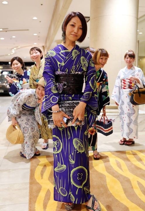 美品 iroca色香 洗える夏着物 クラゲ デザイナーズ浴衣 着物 A2970 美品 iroca色香 洗える夏着物 クラゲ デザイナーズ浴衣 着物