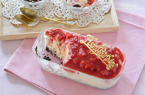バースデーに!ストロベリーたっぷりアイスケーキ_cotta誕生日ケーキ2305-4