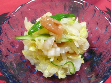 白菜の梅ねぎ和え