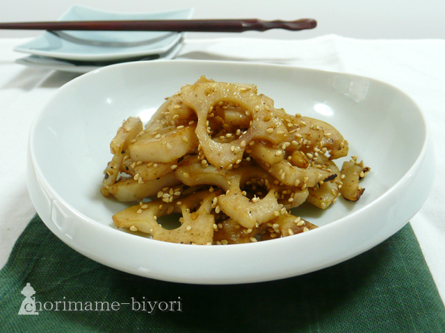 れんこんの黒酢きんぴら