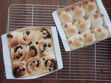 ちぎりパン2種_焼き上がり