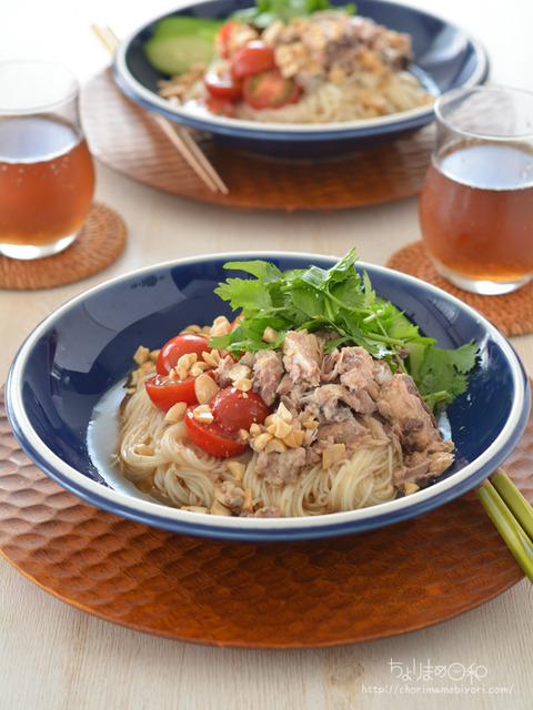 ゆずポン酢で簡単!冷やし中華風そうめん_macaroni2106