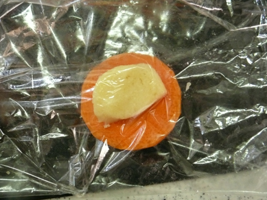 まんまるにんじんクッキーラップ挟み
