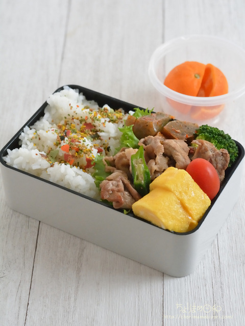 お弁当230515_豚こまオイスターにん醤油砂糖
