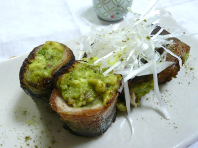 和香り☆秋刀魚のアボガド山椒巻き