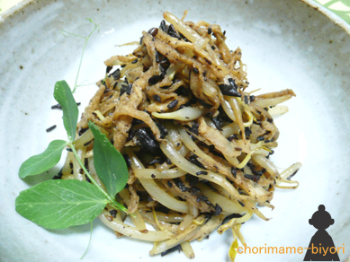 もやしと切干のヒジキキンピラ