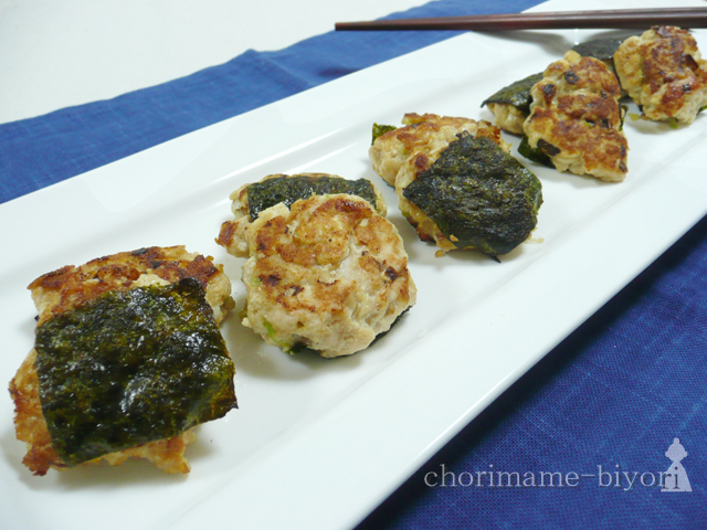 鶏むね豆腐の磯辺焼き