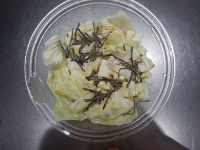 作り置き190627_キャベツと三つ葉の塩昆布ナムルP1