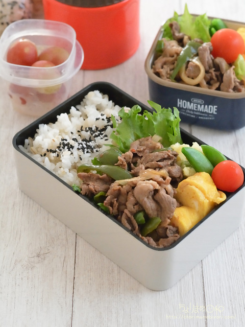 お弁当231030_牛ピーマンオイスター炒め