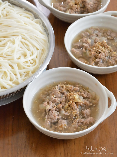 昼ごはん240721_肉みそうどん