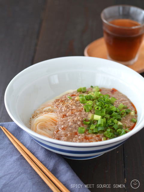 ピリ辛そぼろあんそうめん_かどや1907