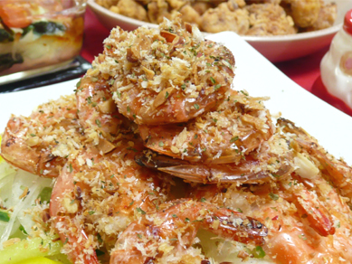 カリカリエビとサクサクアーモンドパン粉！