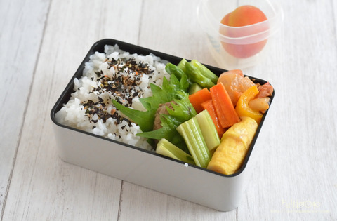 お弁当230713_ハンバーグポン酢