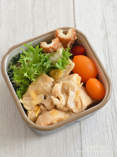 お弁当230518_鶏むね砂糖塩酒しょうゆゆず