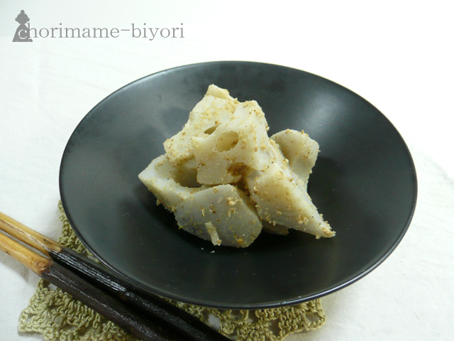 レンコンのごま塩山椒