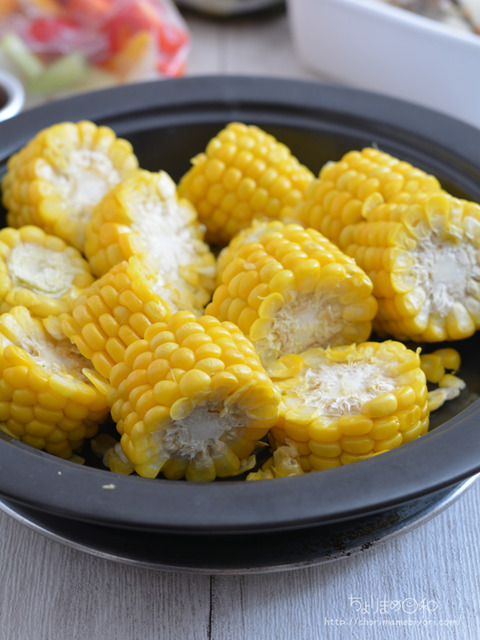 晩ごはん210515_とうもろこし