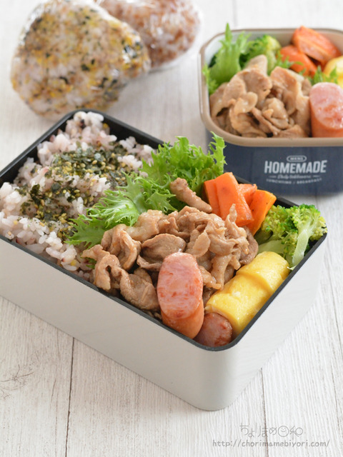 お弁当230802_豚しょうがみりんしょうゆ