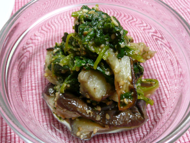 なすとほうれん草オイごま和え