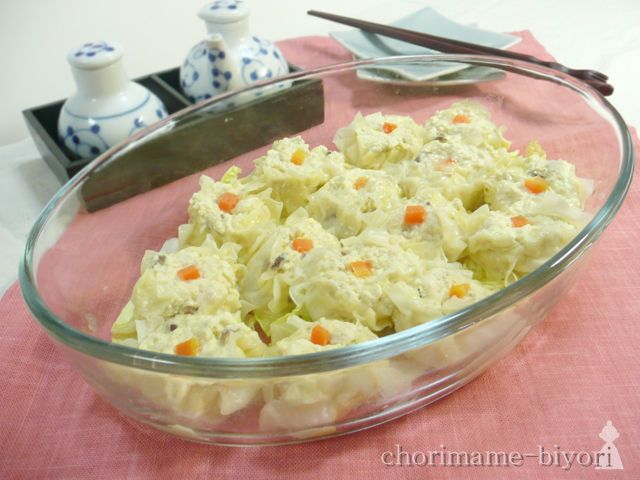 レンジで作る☆ふわふわ鶏シューマイ