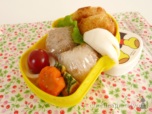 塩鮭ポテトクリームコロッケと白いうさぎさん弁当