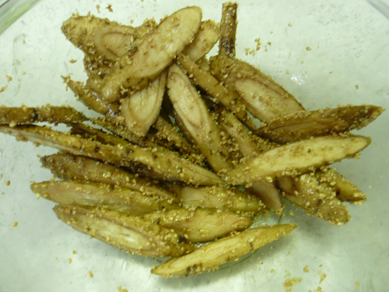 ごぼうのごまバターグリルごぼう