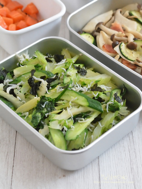 作り置き230326_きゅうりセロリしらすのり塩酒