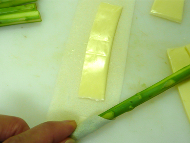 アスパラのチーズ春巻き巻き