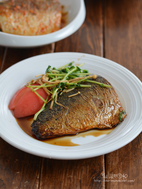 晩ごはん200726_サバ照り焼き