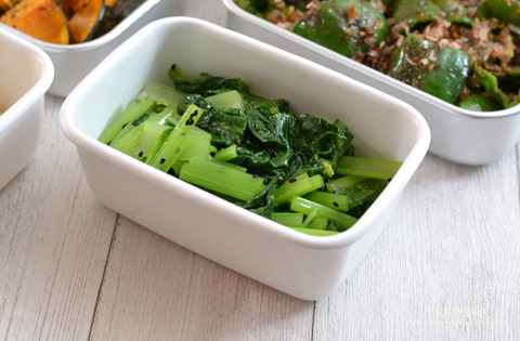 作り置き211021_小松菜のナムル