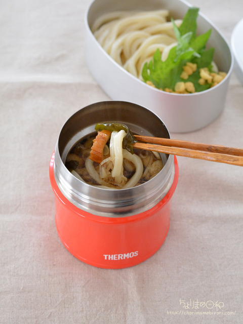 時間が調理!ちくわとわかめうどんのジャー弁当_吟だし2303-3