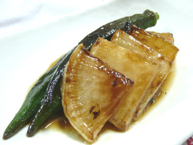 揚げ大根とオクラのお浸し