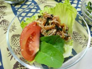 豚ひき肉とエノキのコチュジャン和え