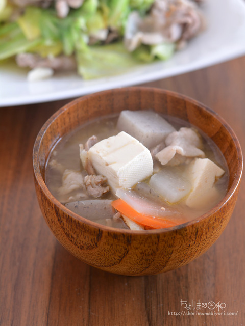 晩ごはん201025_豚汁