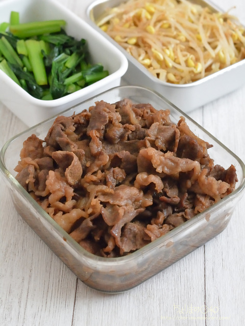 作り置き晩ごはん220804_牛肉のオイスター炒め