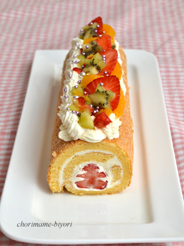 ブッセ風フルーツロールケーキ フライドチキン 完成 の晩ご飯 デザート おやつ ケーキ ちょりまめ日和 ちょりママ 西山京子 オフィシャル料理ブログ Powered By ライブドアブログ