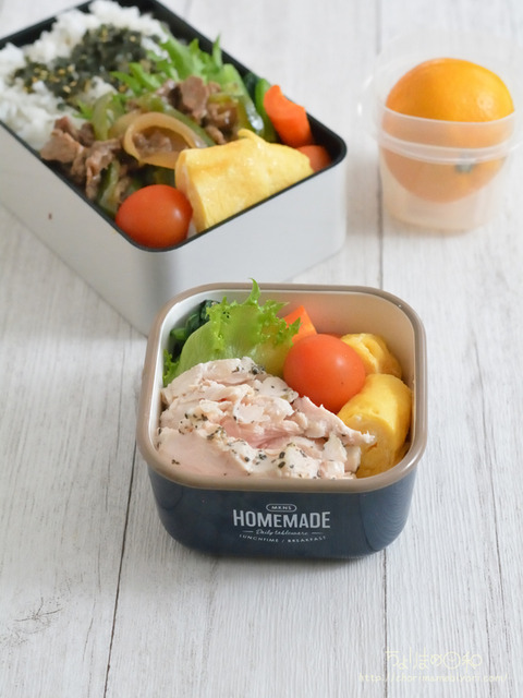 お弁当231031_低温調理塩鶏バジル