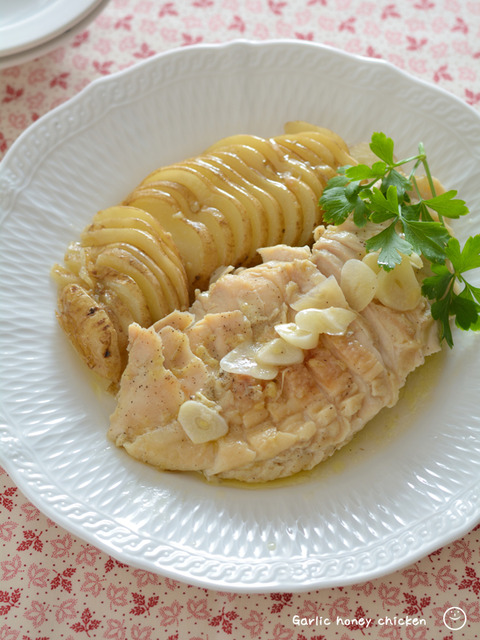 ガーリックハニーレンジチキン_献立レシピ1912-2