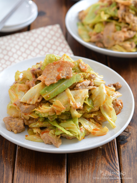 豚キャベツのねりごま甘みそ炒め（ピリ辛可）210114