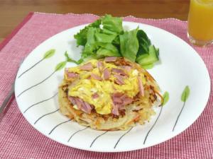 ハッシュドポテト封ポテパンケーキ