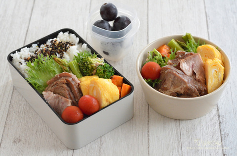 お弁当230828_低温調理煮豚2