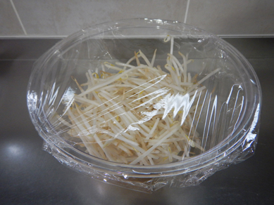 晩ごはん1900602_もやしののりナムルP1