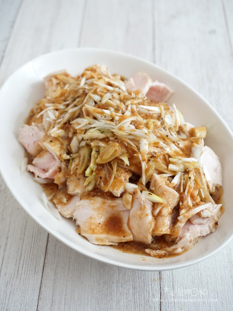 晩ごはん251003_グリルチキンねぎみそソース