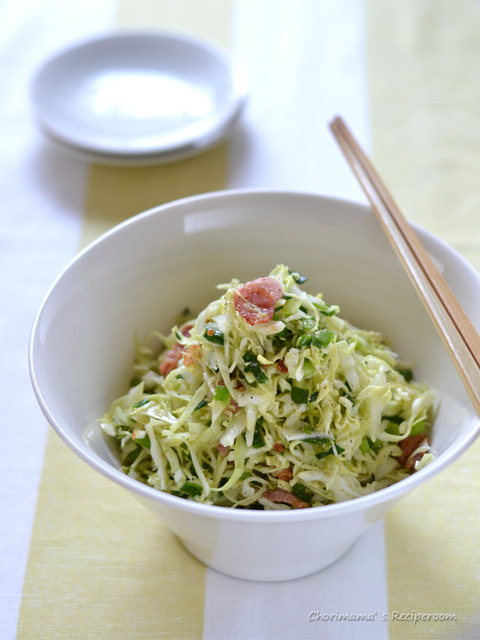 ベーコンオイルのキャベツサラダ