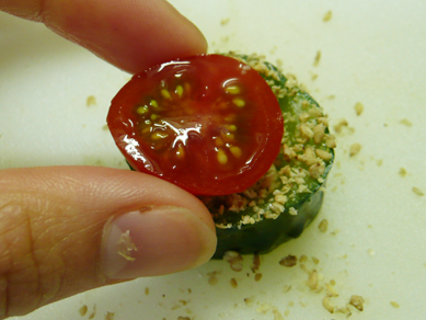 ごまトマトのきゅうり椀トマト