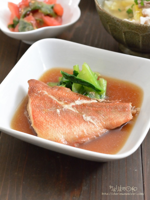 晩ごはん220228_赤魚の煮付け