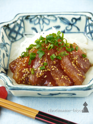 びんちょうまぐろのコク旨漬け と豆乳ドレッシングの晩ご飯 刺身料理 ちょりまめ日和 ちょりママ 西山京子 オフィシャル料理ブログ Powered By ライブドアブログ